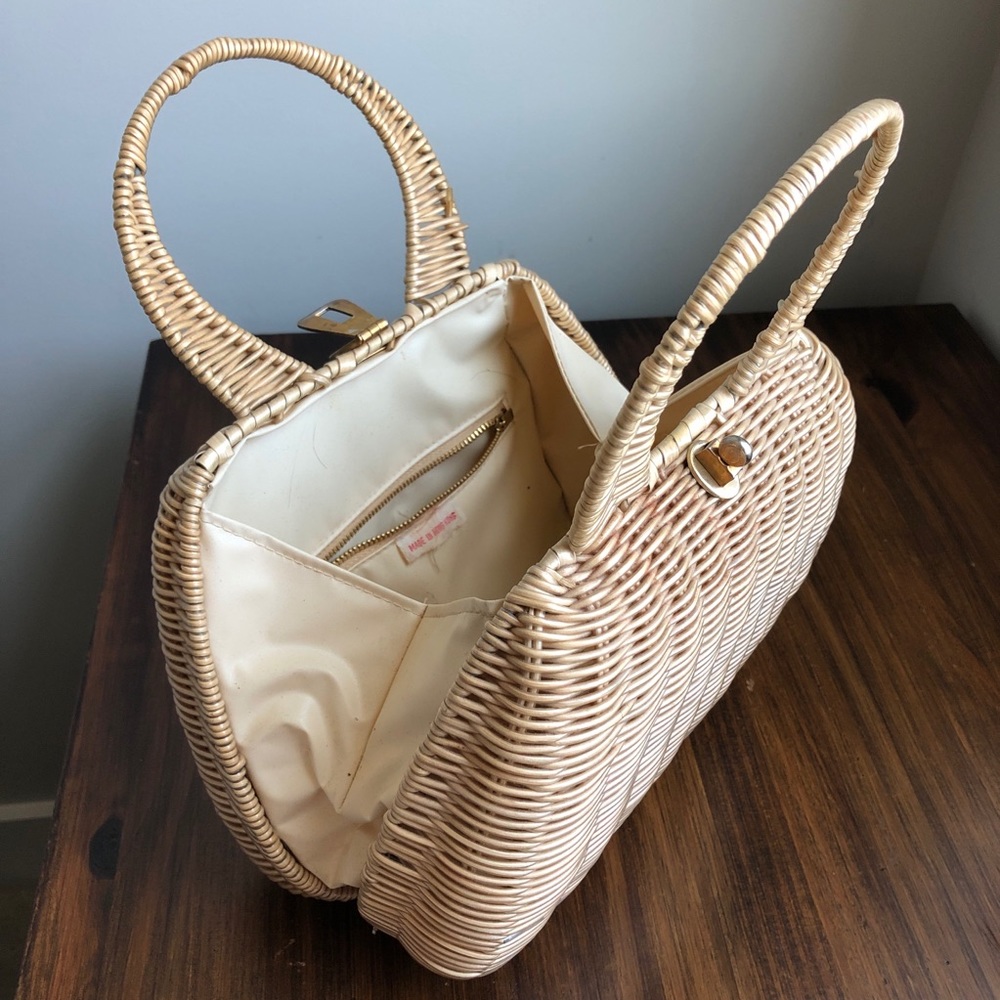 VTG RATTAN BAG - Picture 5 of 5